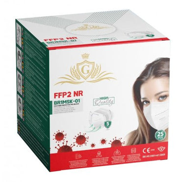 Confezione 25 pezzi - Mascherina FFP2 NR CE 2163 BRBEN 5 strati